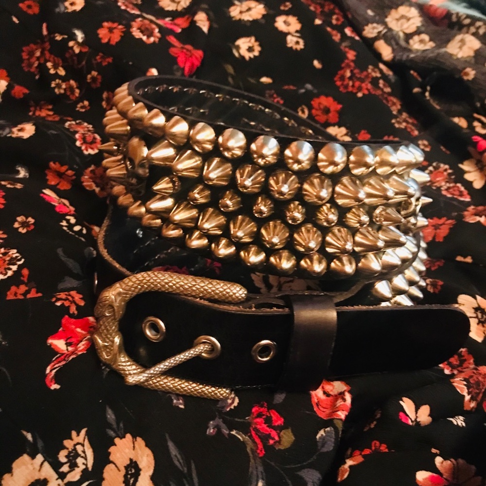 Punk metal death witch skull snake buckle belt